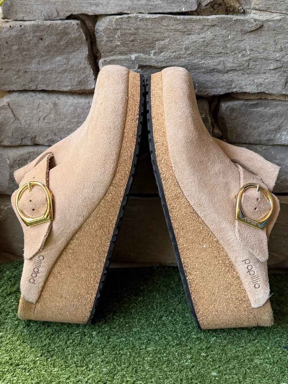 Birkenstock Papillio Fanny Wedge Suede Women’s Clog